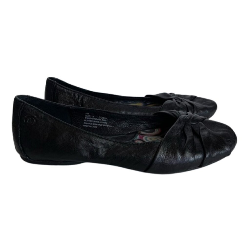 Born Women's Black Leather Flats Size 8 - Picture 3 of 11
